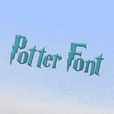 Potter Embroidery alphabet Font Set